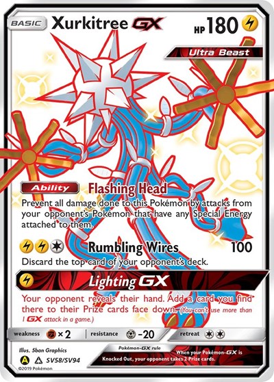 Hidden Fates Shiny Vault - SV58/SV94 Xurkitree GX Shiny Holo Rare