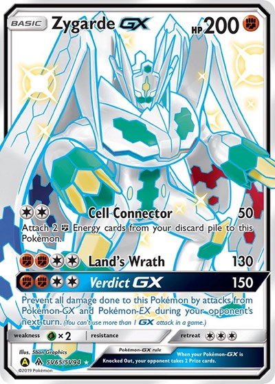 Hidden Fates Shiny Vault - SV65/SV94 Zygarde GX Shiny Holo Rare