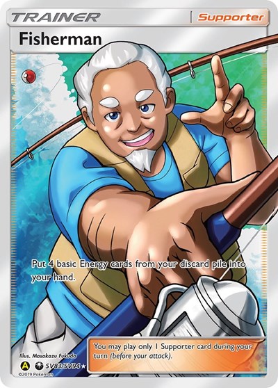 Hidden Fates Shiny Vault - SV83/SV94 Fisherman Shiny Holo Rare
