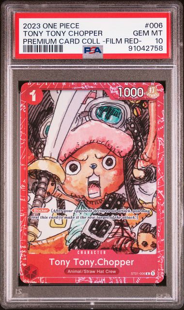 One Piece Card Game - Tony Tony. Chopper ST01-006 (-FILM RED- Premium Card Collection) - PSA 10 (GEM-MINT)