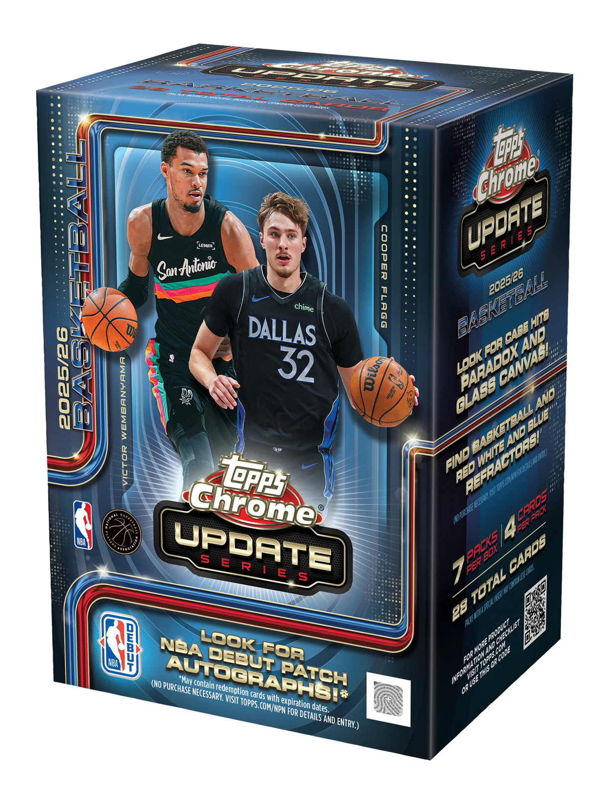 2025-26 Topps Chrome Updates Basketball Blaster Box