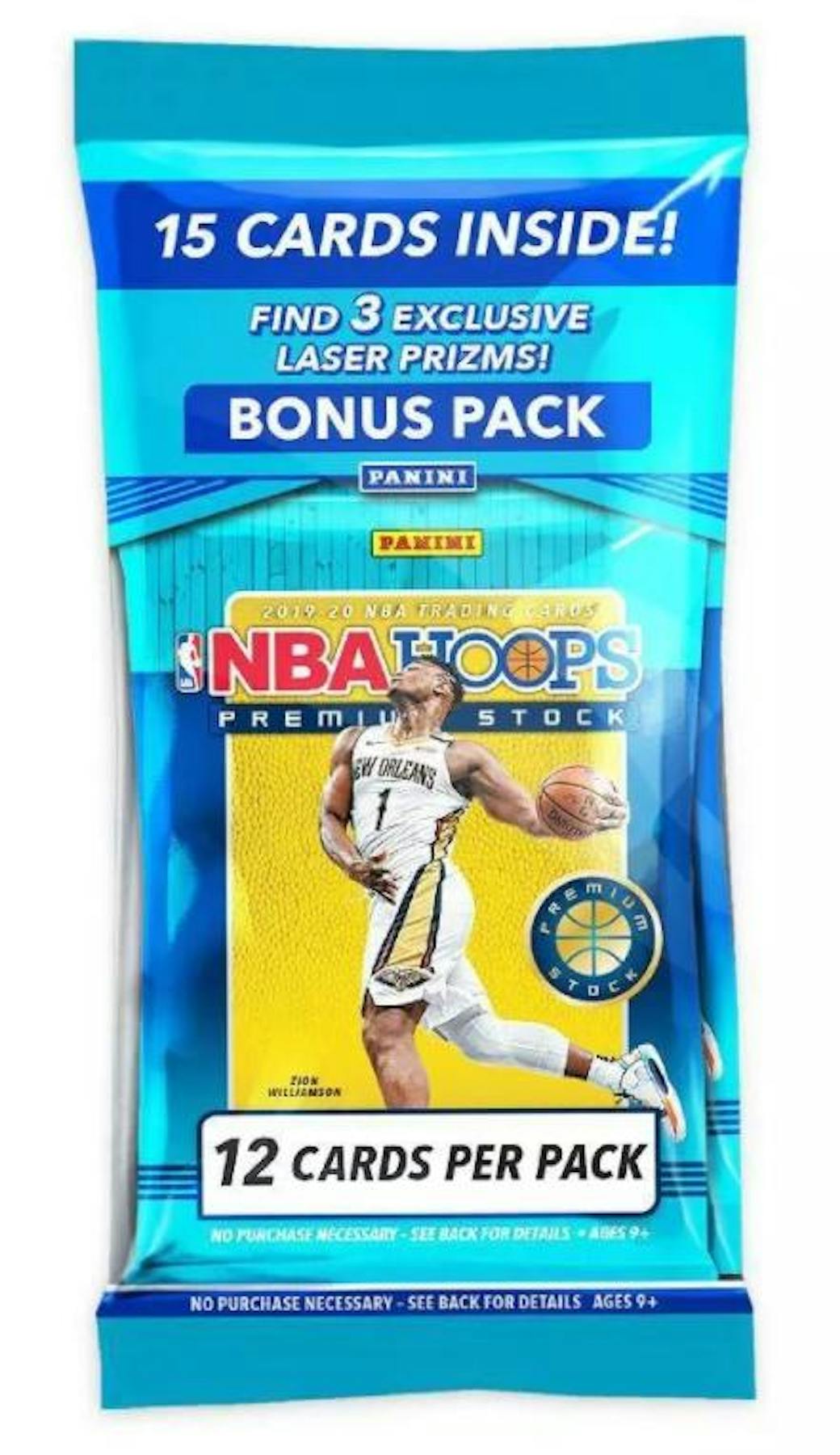 2019-20 Panini NBA Hoops Premium Stock Basketball 15-Card Multi Pack