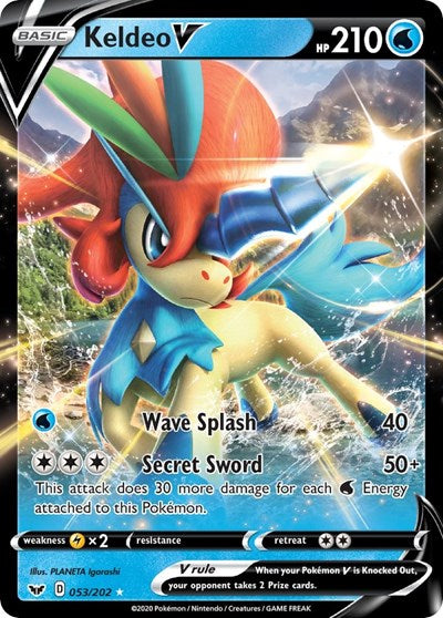 Sword & Shield - 053/202 Keldeo V Ultra Rare