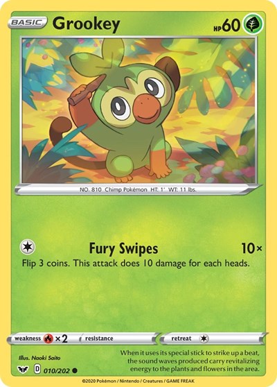 Sword & Shield - 010/202 Grookey Common