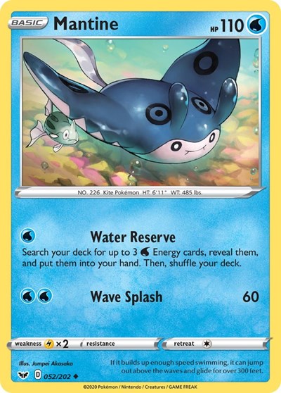 Sword & Shield - 052/202 Mantine Uncommon