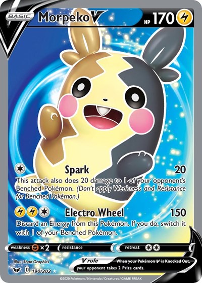 Sword & Shield - 190/202 Morpeko V (Full Art) Ultra Rare