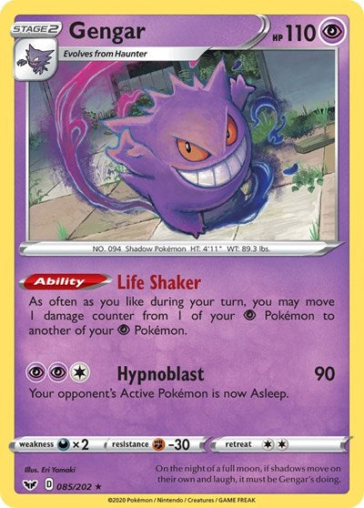 Sword & Shield - 085/202 Gengar Holo Rare