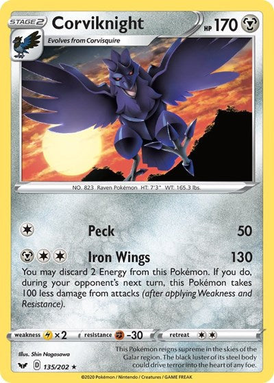 Sword & Shield - 135/202 Corviknight Rare