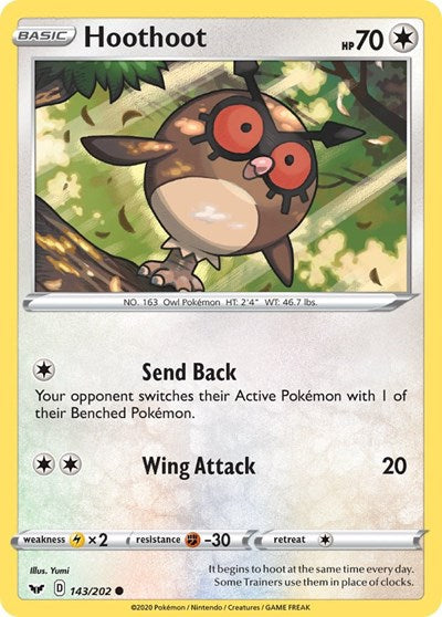 Sword & Shield - 143/202 Hoothoot Common