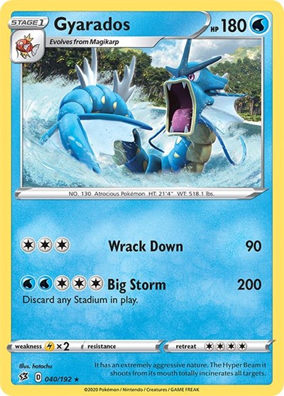 Sword & Shield Rebel Clash - 040/192 Gyarados Holo Rare