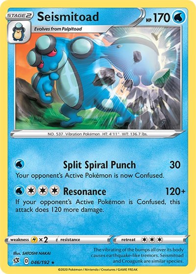 Sword & Shield Rebel Clash - 046/192 Seismitoad Rare