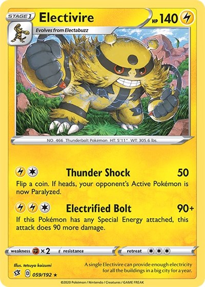 Sword & Shield Rebel Clash - 059/192 Electivire Rare