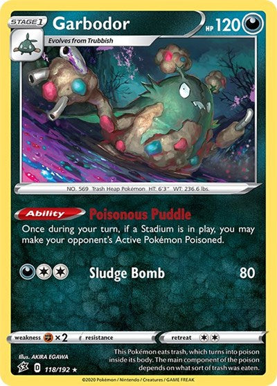 Sword & Shield Rebel Clash - 118/192 Garbodor Rare