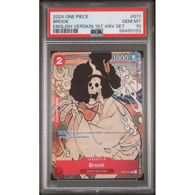 2024 One Piece English Version 1st Anniversary Set #011 Brook PSA 10