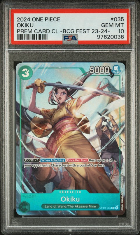 2024 One Piece Premium Card Collection -Bandai Card Games Fest 23-24 Edition- #035 Okiku PSA 10