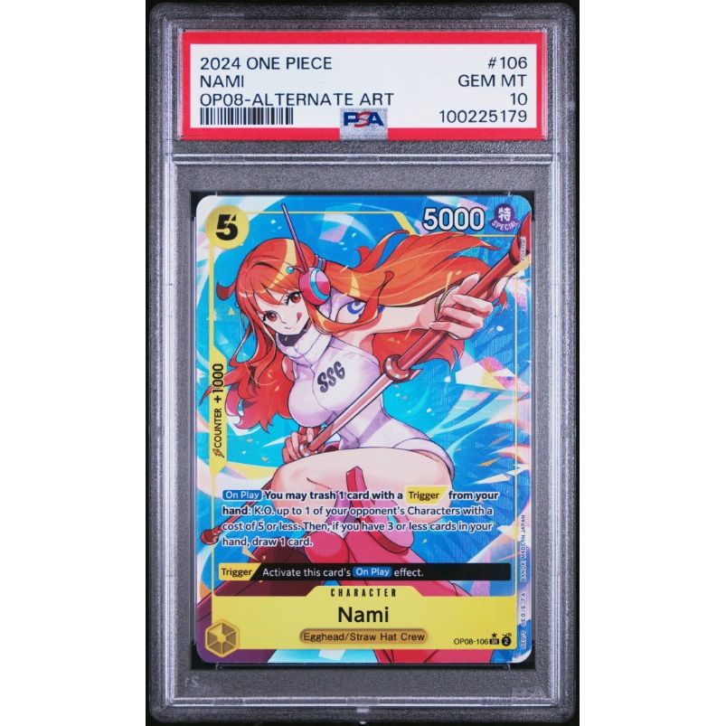 2024 One Piece Op08-Two Legends #106 Nami Alternate Art PSA 10