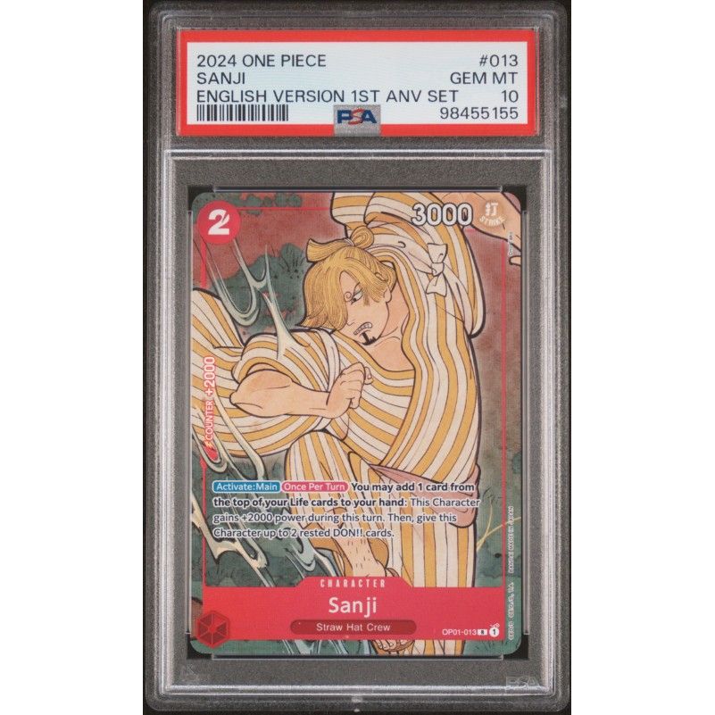 2024 One Piece English Version 1st Anniversary Set #013 Sanji PSA 10