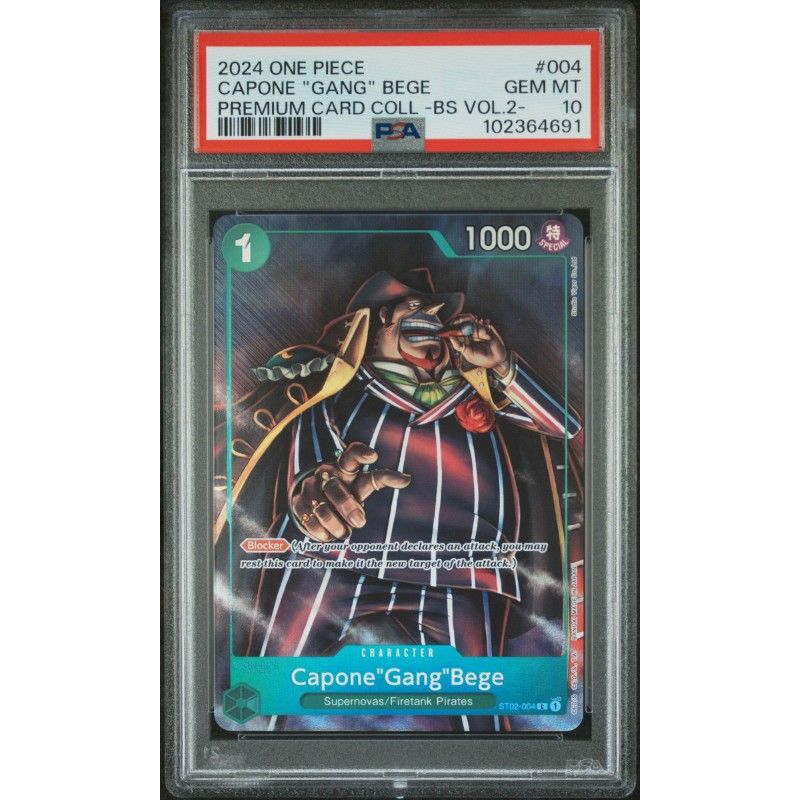 2024 One Piece Premium Card Collection -Best Selection Vol.2- #004 Capone "Gang" Bege PSA 10