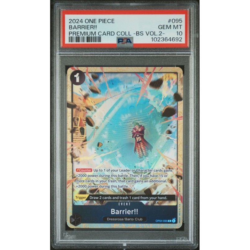 2024 One Piece Premium Card Collection -Best Selection Vol.2- #038 Barrier!! PSA 10
