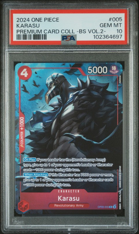 2024 One Piece Premium Card Collection -Best Selection Vol.2- #005 Karasu PSA 10