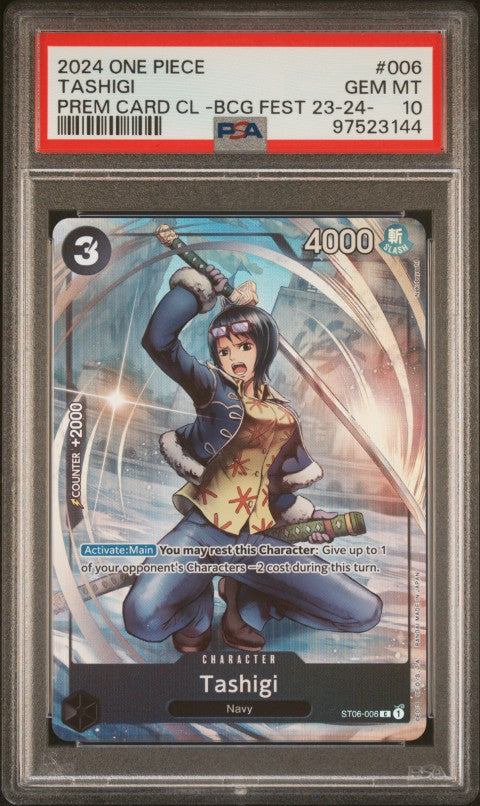 2024 One Piece Premium Card Collection -Bandai Card Games Fest 23-24 Edition- #006 Tashigi PSA 10