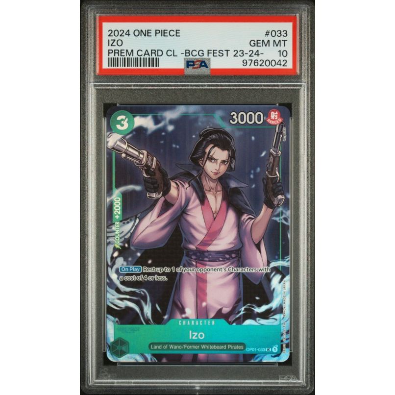 2024 One Piece Premium Card Collection -Bandai Card Games Fest 23-24 Edition- #033 Izo PSA 10