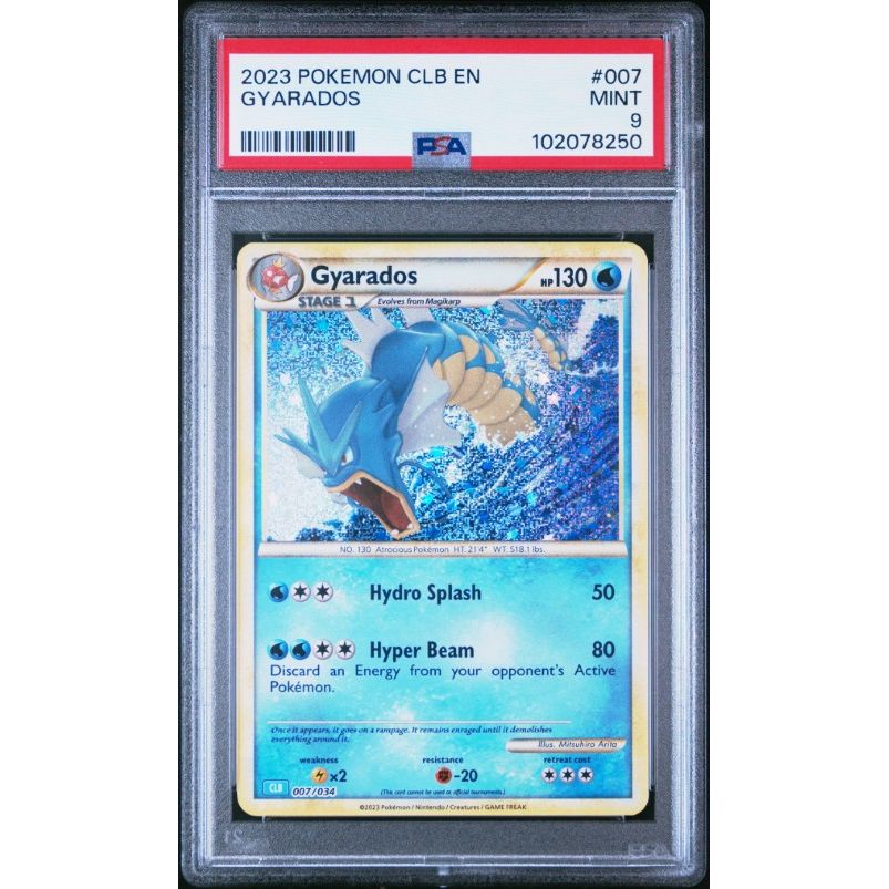 2023 Pokemon Clb-Trading Card Game Classic Blastoise & Suicune Ex Deck #007 Gyarados PSA 9