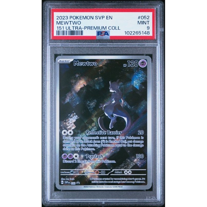 2023 Pokemon Svp En-Sv Black Star Promo #052 Mewtwo 151 Ultra-Premium Coll PSA 9
