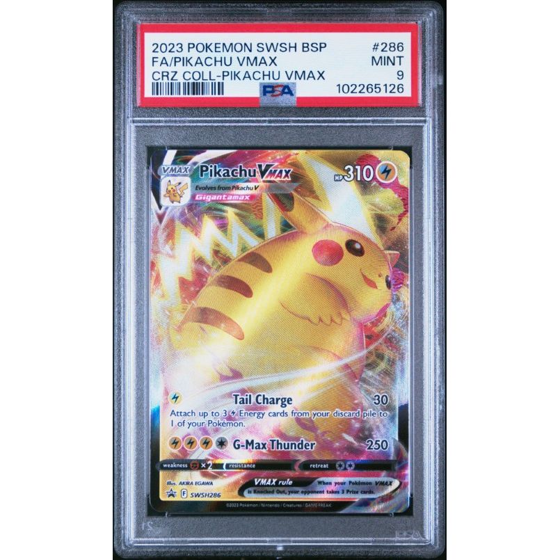 2023 Pokemon Swsh Black Star Promo #286 Fa/Pikachu Vmax Crz Coll-Pikachu Vmax PSA 9
