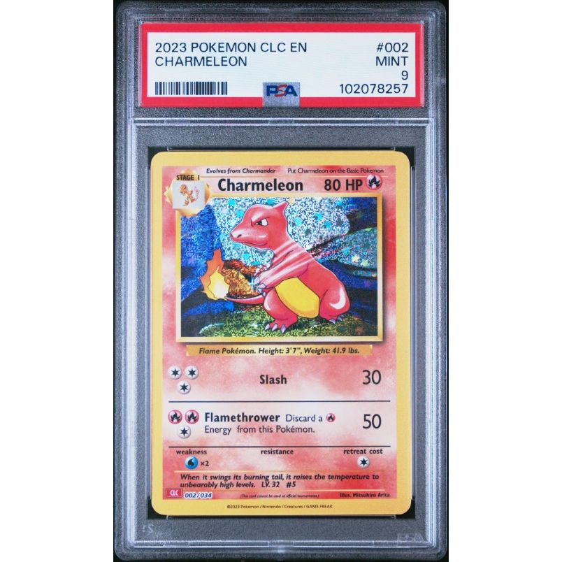 2023 Pokemon Clc-Trading Card Game Classic Charizard & Ho-Oh Ex Deck #002 Charmeleon PSA 9