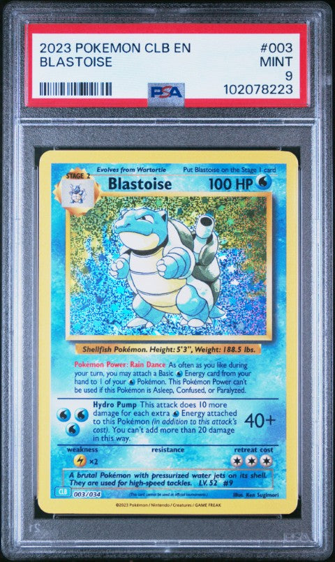 2023 Pokemon Clb-Trading Card Game Classic Blastoise & Suicune Ex Deck #003 Blastoise PSA 9