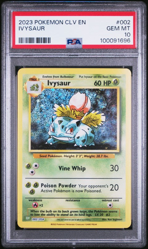 2023 Pokemon Clv-Trading Card Game Classic Venusaur & Lugia Ex Deck #002 Ivysaur PSA 10