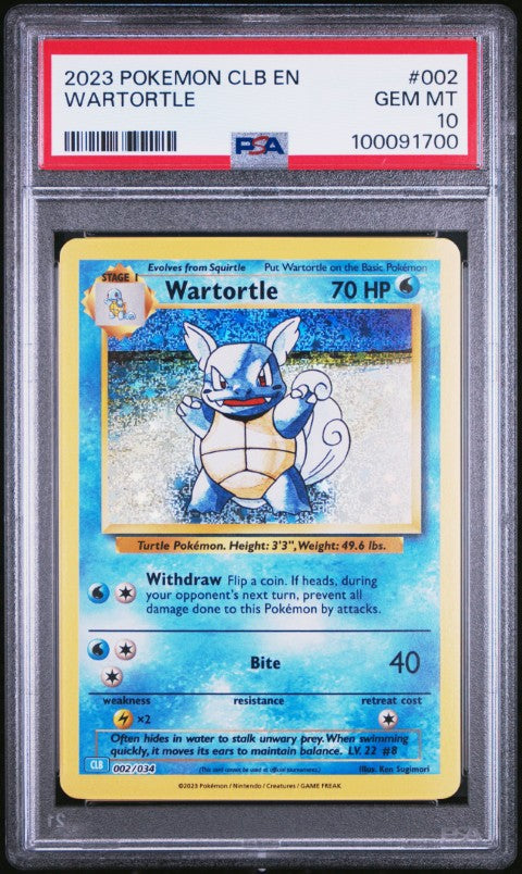 2023 Pokemon Clb-Trading Card Game Classic Blastoise & Suicune Ex Deck #002 Wartortle PSA 10