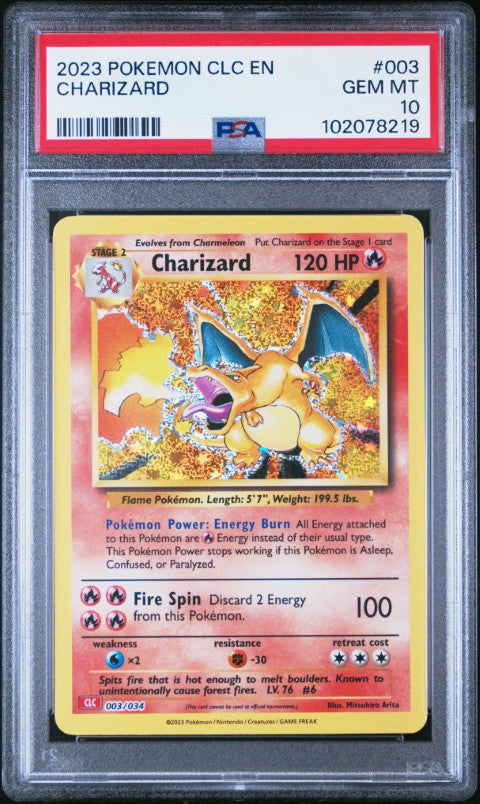 2023 Pokemon Clc-Trading Card Game Classic Charizard & Ho-Oh Ex Deck #003 Charizard PSA 10