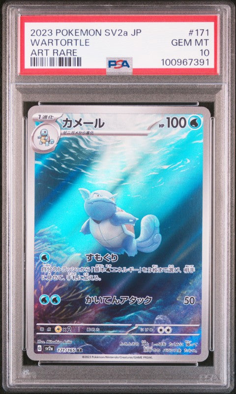 2023 Pokemon Japanese Sv2a-Pokemon 151 #171 Wartortle Art Rare PSA 10