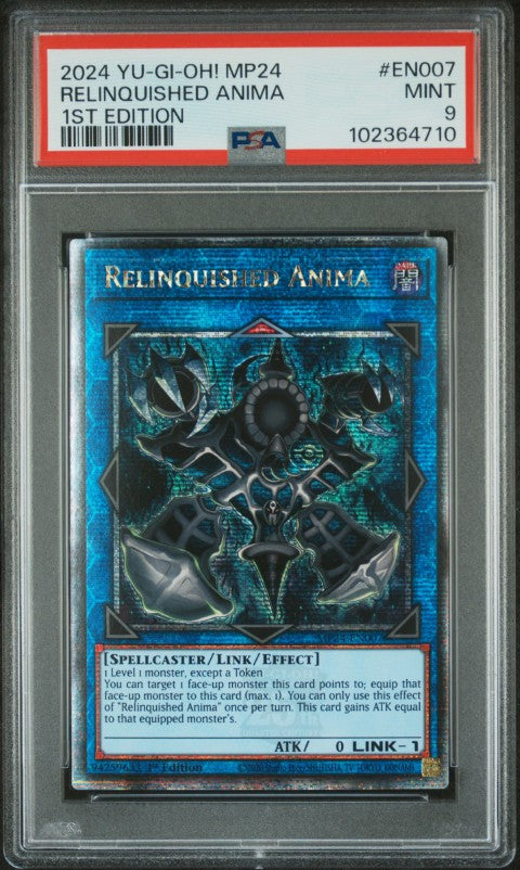 2024 Yu-Gi-Oh! Mp24-25th Anniversary Tin: Dueling Mirrors #EN007 Relinquished Anima 1st Edition PSA 9