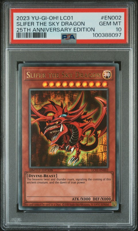 2023 Yu-Gi-Oh! Lc01-Legendary Collection: 25th Anniversary Edition #EN002 Slifer The Sky Dragon 25th Anniversary Edition PSA 10