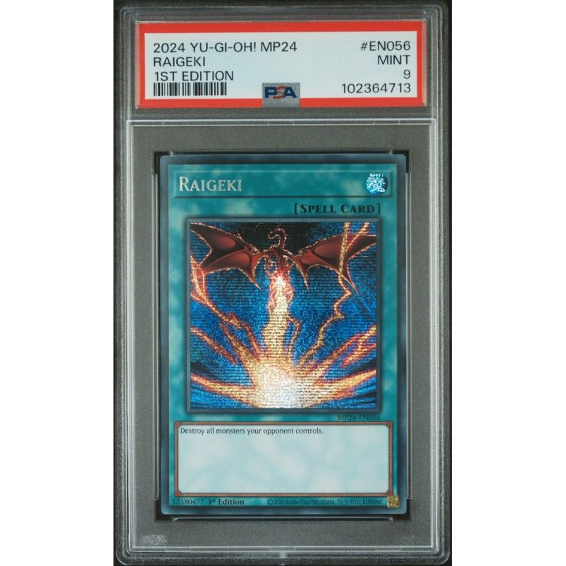 2024 Yu-Gi-Oh! Mp24-25th Anniversary Tin: Dueling Mirrors #EN056 Raigeki 1st Edition PSA 9