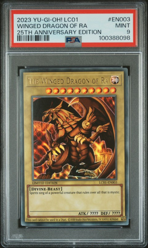 2023 Yu-Gi-Oh! Lc01-Legendary Collection: 25th Anniversary Edition #EN003 Winged Dragon Of Ra PSA 9