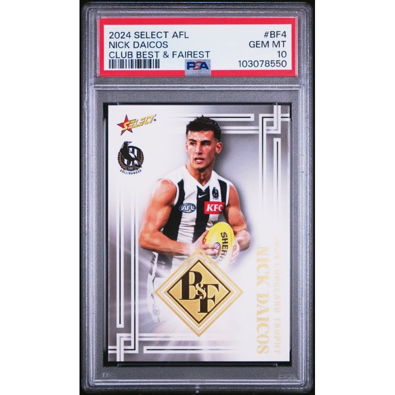 2024 Select Afl Club Best & Fairest #BF4 Nick Daicos PSA 10