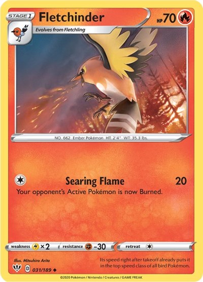 Sword & Shield Darkness Ablaze - 031/189 Fletchinder Uncommon