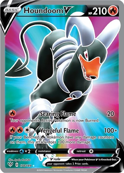 Sword & Shield Darkness Ablaze - 178/189 Houndoom V (Full Art) Ultra Rare