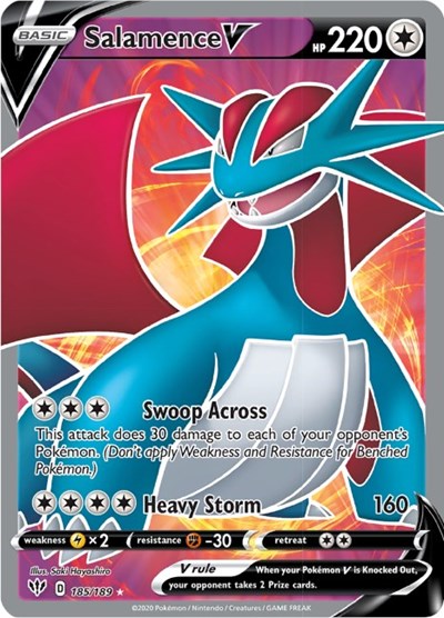 Sword & Shield Darkness Ablaze - 185/189 Salamence V (Full Art) Ultra Rare