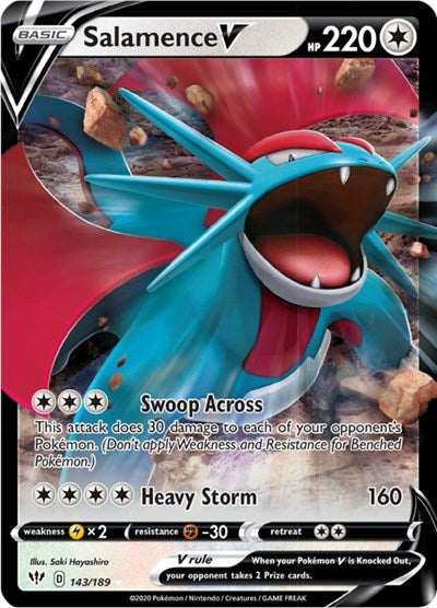 Sword & Shield Darkness Ablaze - 143/189 Salamence V Ultra Rare