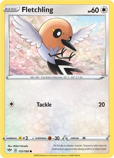 Sword & Shield Darkness Ablaze - 151/189 Fletchling Common