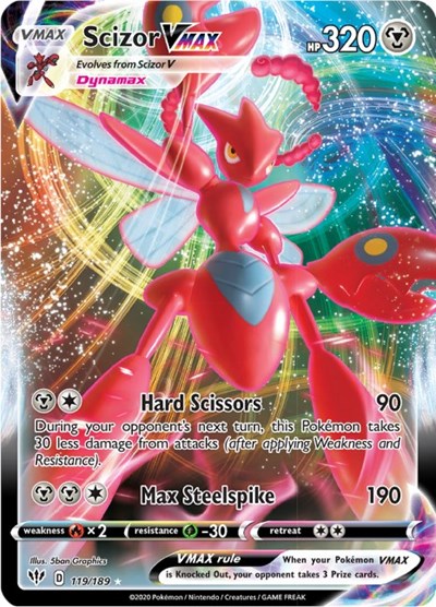 Sword & Shield Darkness Ablaze - 119/189 Scizor VMAX Ultra Rare