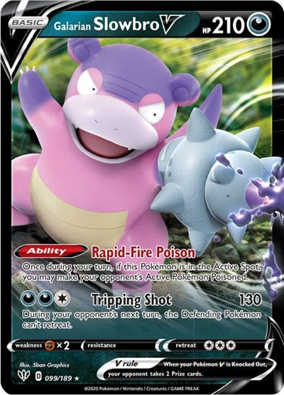 Sword & Shield Darkness Ablaze - 099/189 Galarian Slowbro V Ultra Rare