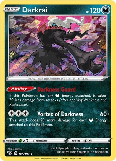 Sword & Shield Darkness Ablaze - 105/189 Darkrai Holo Rare