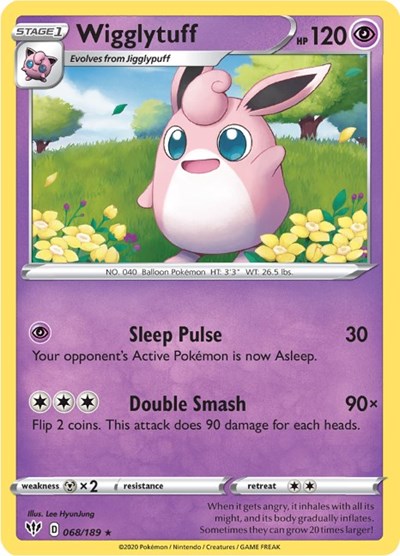 Sword & Shield Darkness Ablaze - 068/189 Wigglytuff Rare