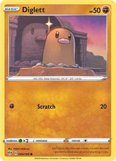 Sword & Shield Darkness Ablaze - 084/189 Diglett Common